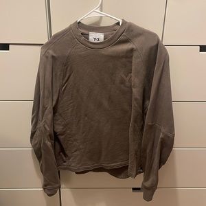 Y3 gray green crew neck, size S